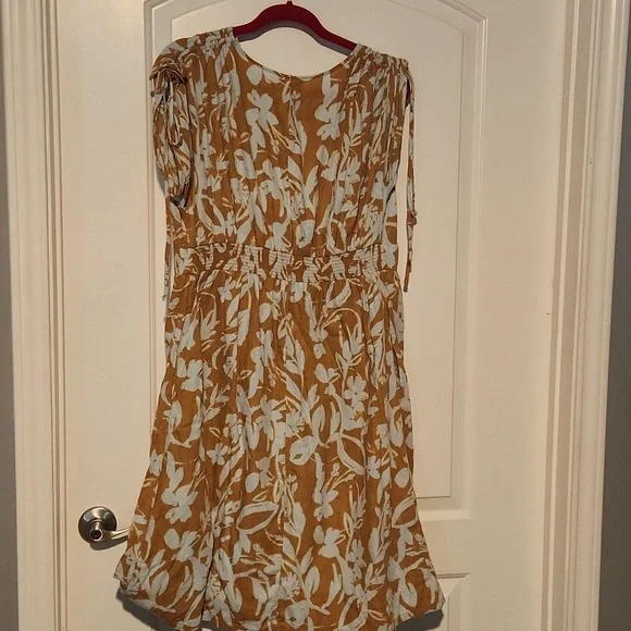 XL Ava & Viv Floral Sun Dress in YELLOW & Pale Blue ☀️ - Picture 7 of 8